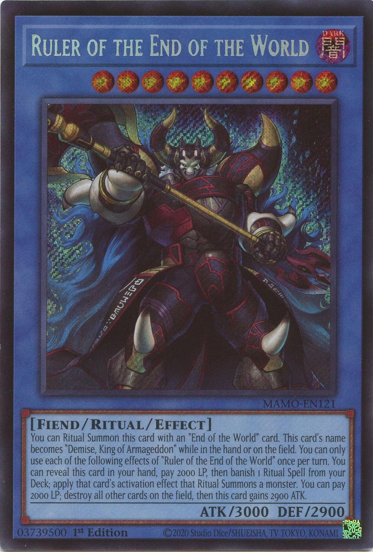 Image for Ruler of the End of the World (MAMO-EN121) (MAMO) - YuGiOh