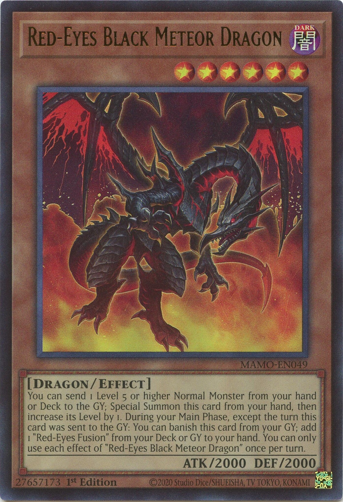 Image for Red-Eyes Black Meteor Dragon (MAMO-EN049) (MAMO) - YuGiOh