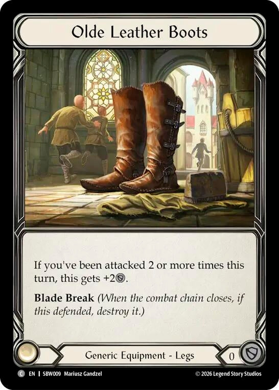 Image for Olde Leather Boots (SBW009) (SAT) - Flesh and Blood TCG