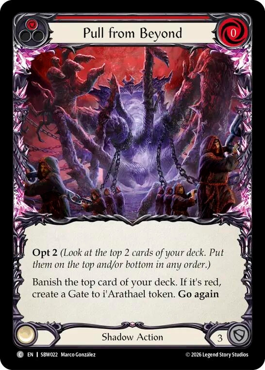 Image for Pull From Beyond (Red) (SBW022) (SAT) - Flesh and Blood TCG