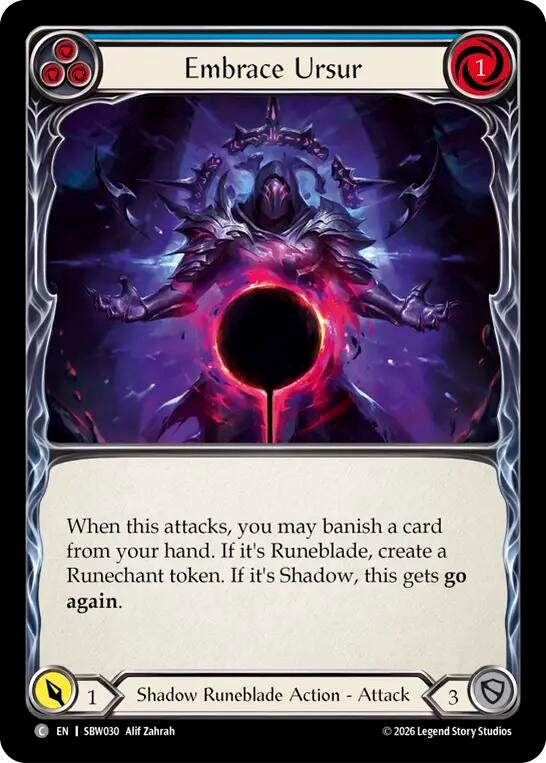 Image for Embrace Ursur (Blue) (SBW030) (SAT) - Flesh and Blood TCG