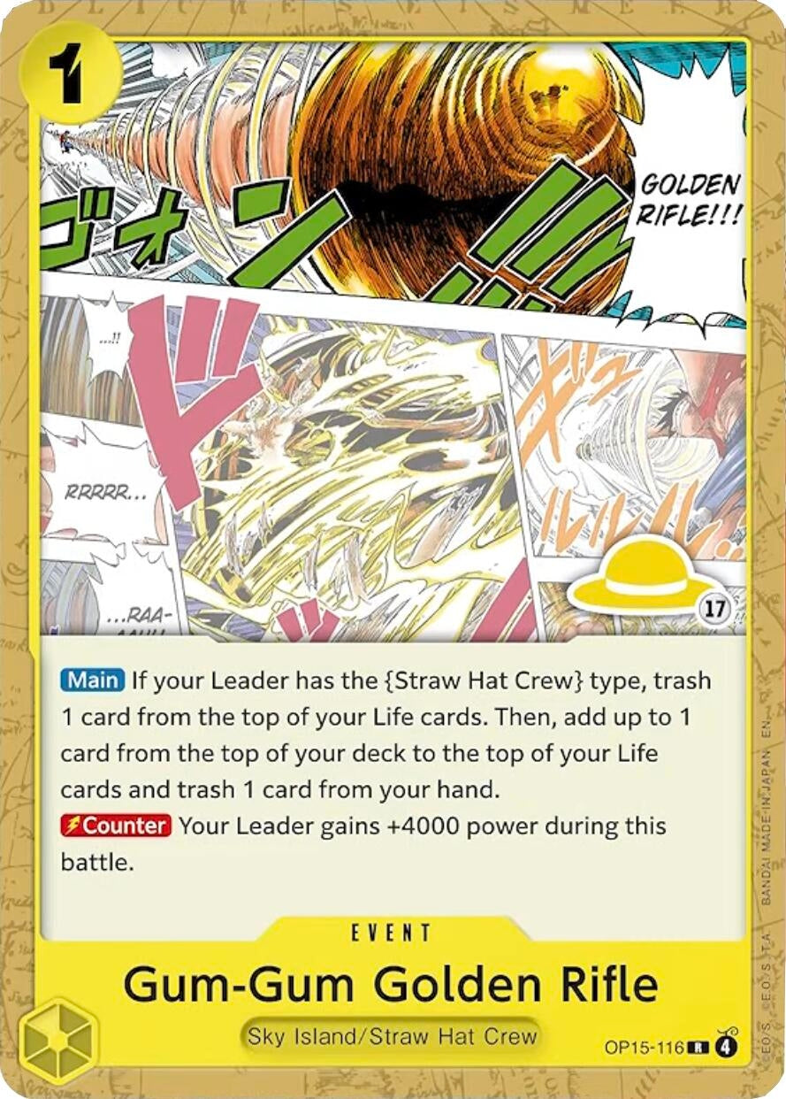 Image for Gum-Gum Golden Rifle (Luffy Deck) (OP15-116) (SD01) - One Piece Card Game