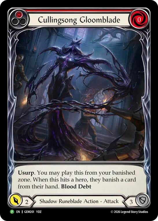 Image for Cullingsong Gloomblade (GEM201) (GEM) - Flesh and Blood TCG