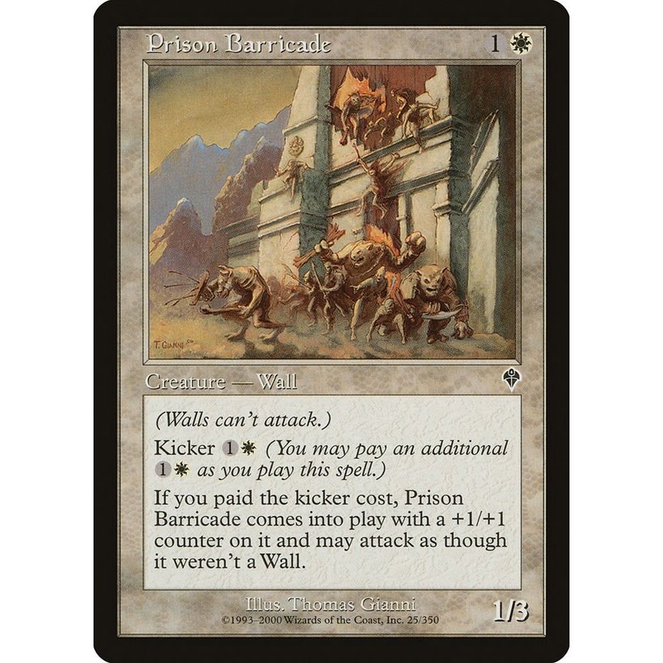 Image for Prison Barricade (25) (INV) - Magic: The Gathering