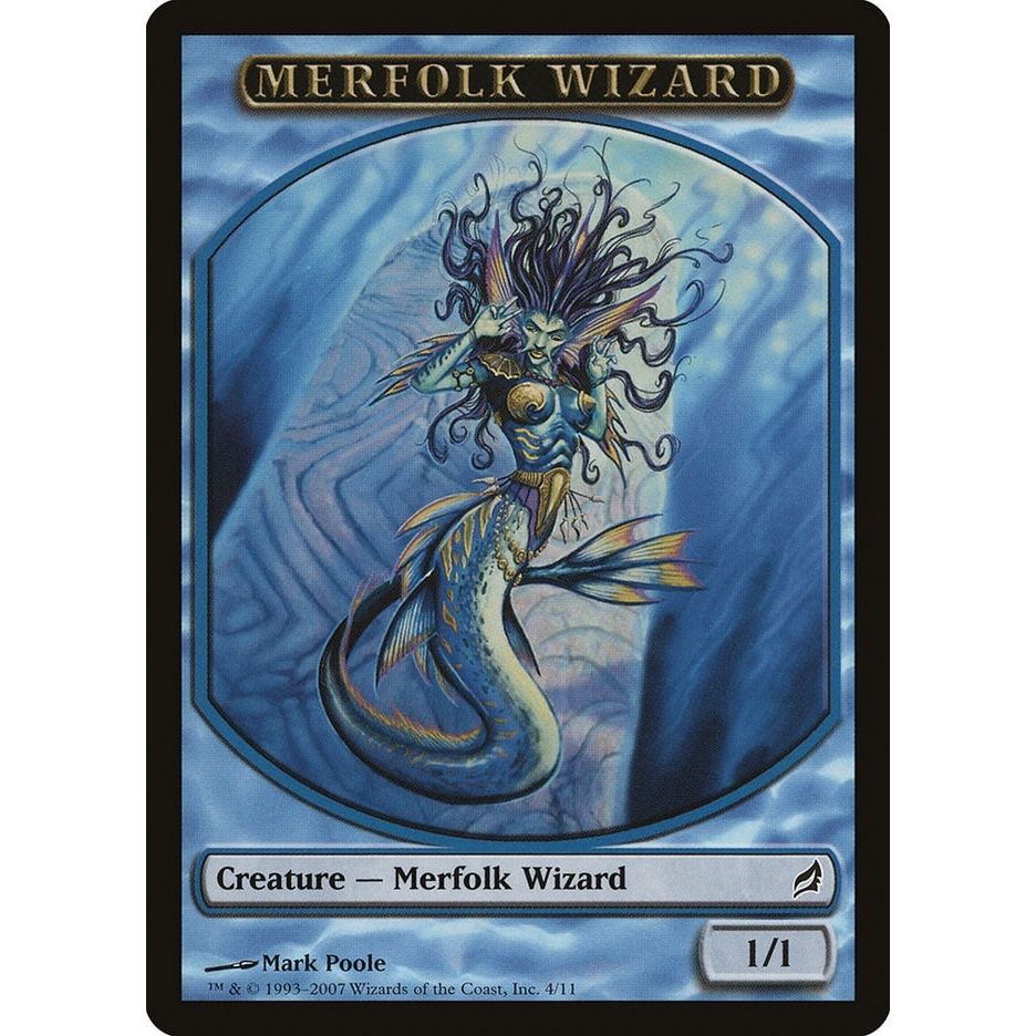 Image for Merfolk Wizard Token (4) (LRW) - Magic: The Gathering