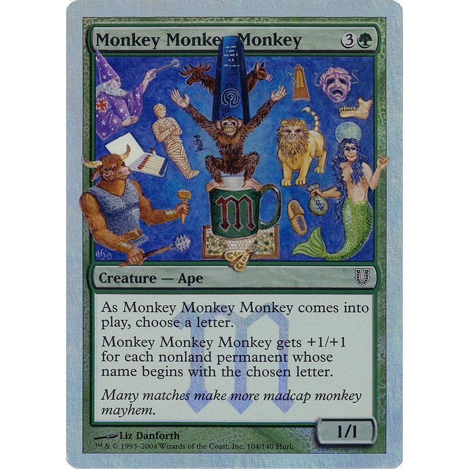 Image for Monkey Monkey Monkey (Alternate Foil) (104) (UNH) - Magic: The Gathering