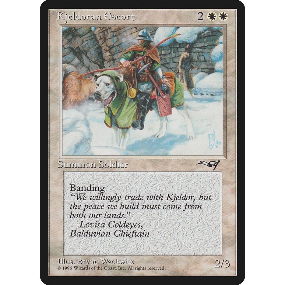 Image for Kjeldoran Escort (Green Blanketed Dog) (134) (ALL) - Magic: The Gathering