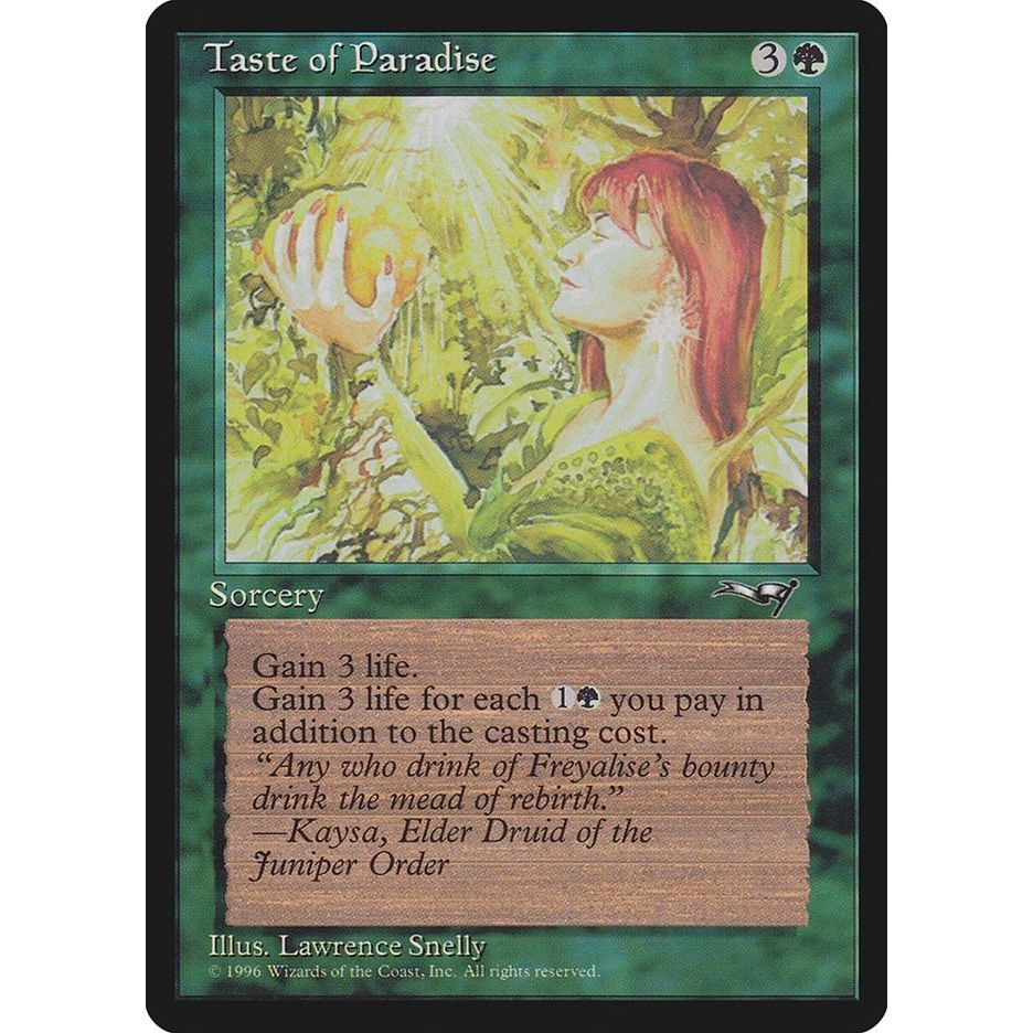 Image for Taste of Paradise (Holding Fruit) (85) (ALL) - Magic: The Gathering