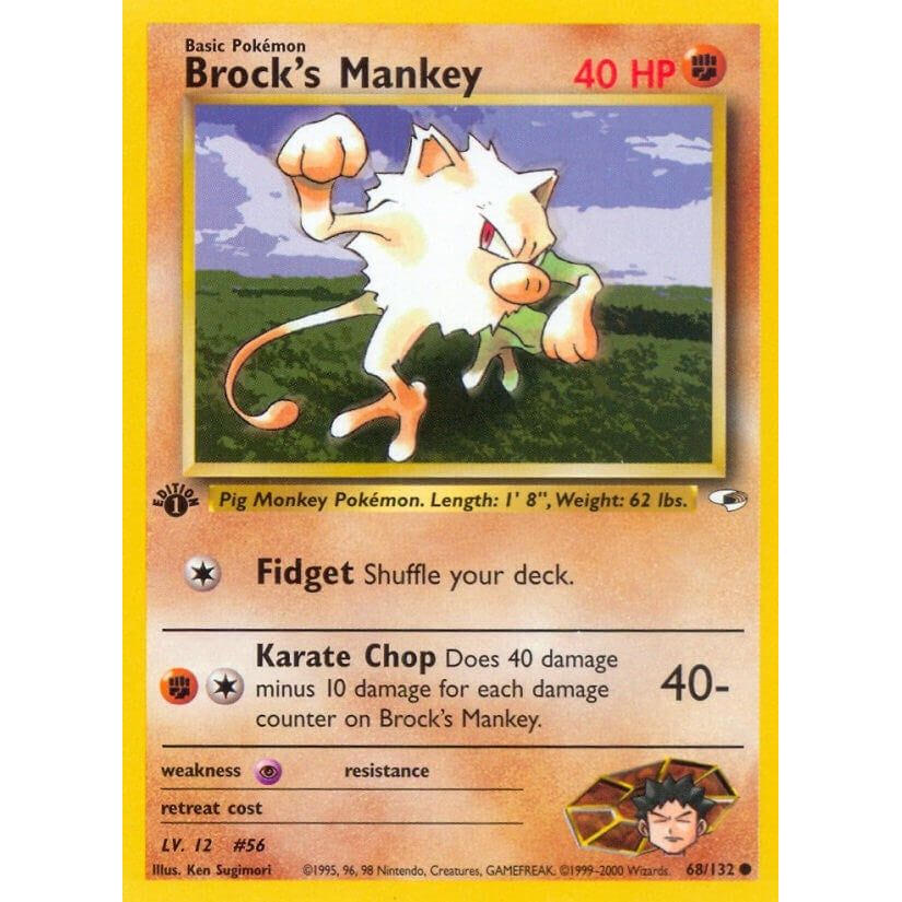 Image for Brock's Mankey (68) (068/132) (G1) - Pokemon