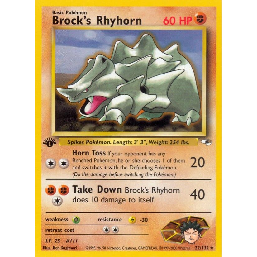 Image for Brock's Rhyhorn (22) (022/132) (G1) - Pokemon