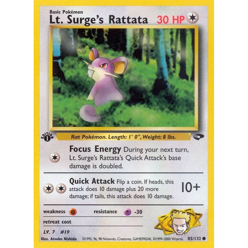 Image for Lt. Surge's Rattata (085/132) (G2) - Pokemon