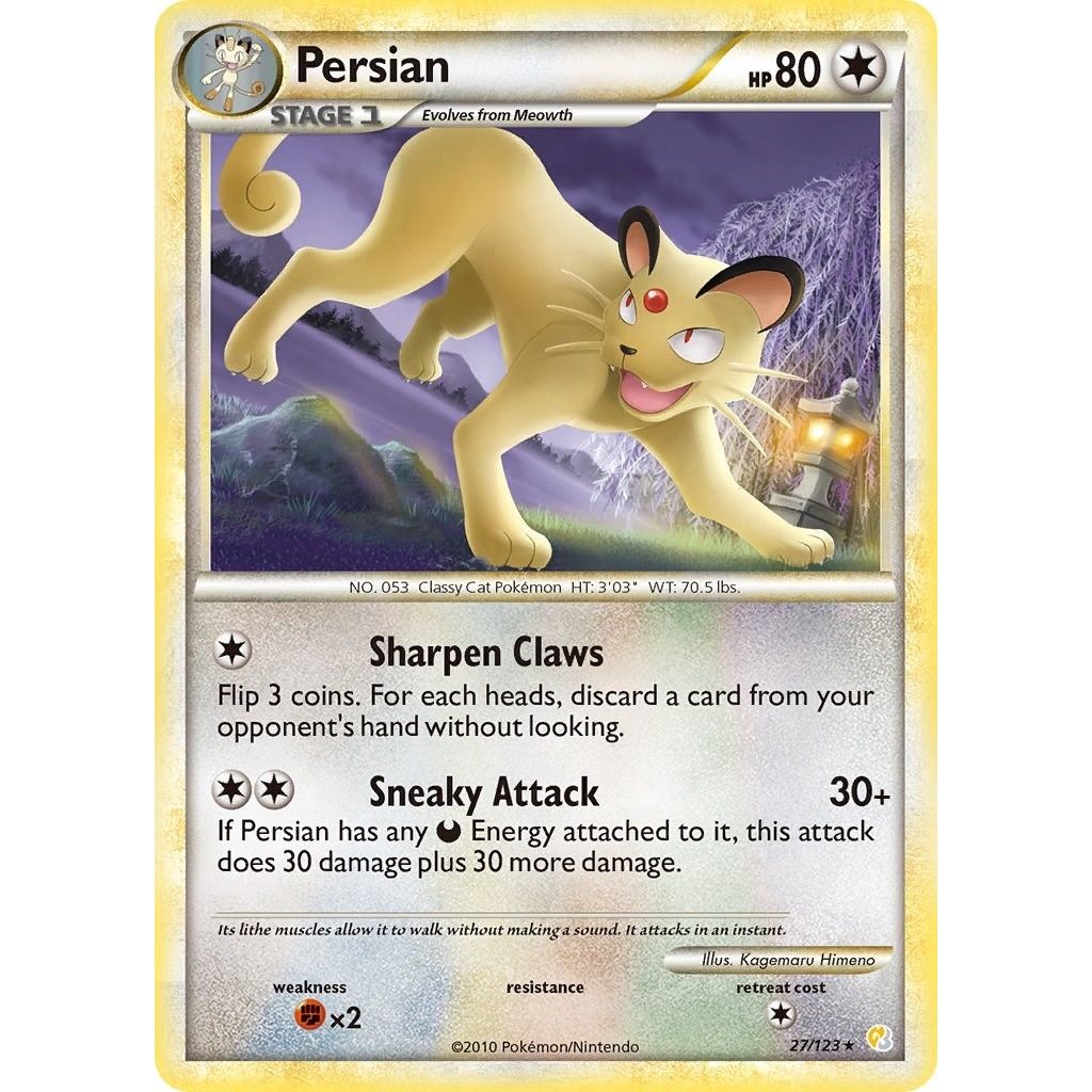 Image for Persian (27/123) (HS) - Pokemon
