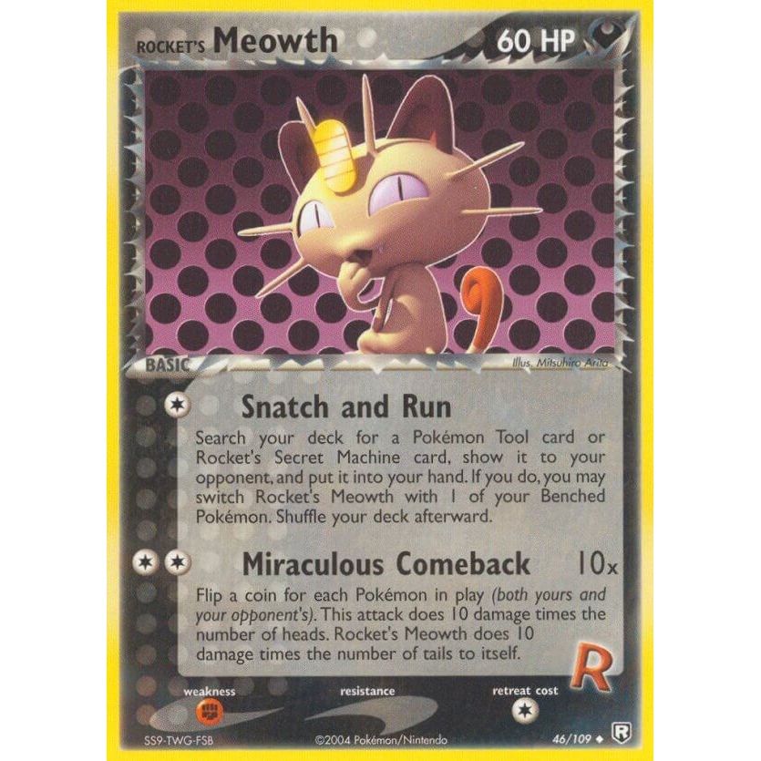 Image for Rocket's Meowth (46/109) (RR) - Pokemon