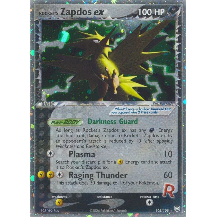Image for Rocket's Zapdos ex (106/109) (RR) - Pokemon