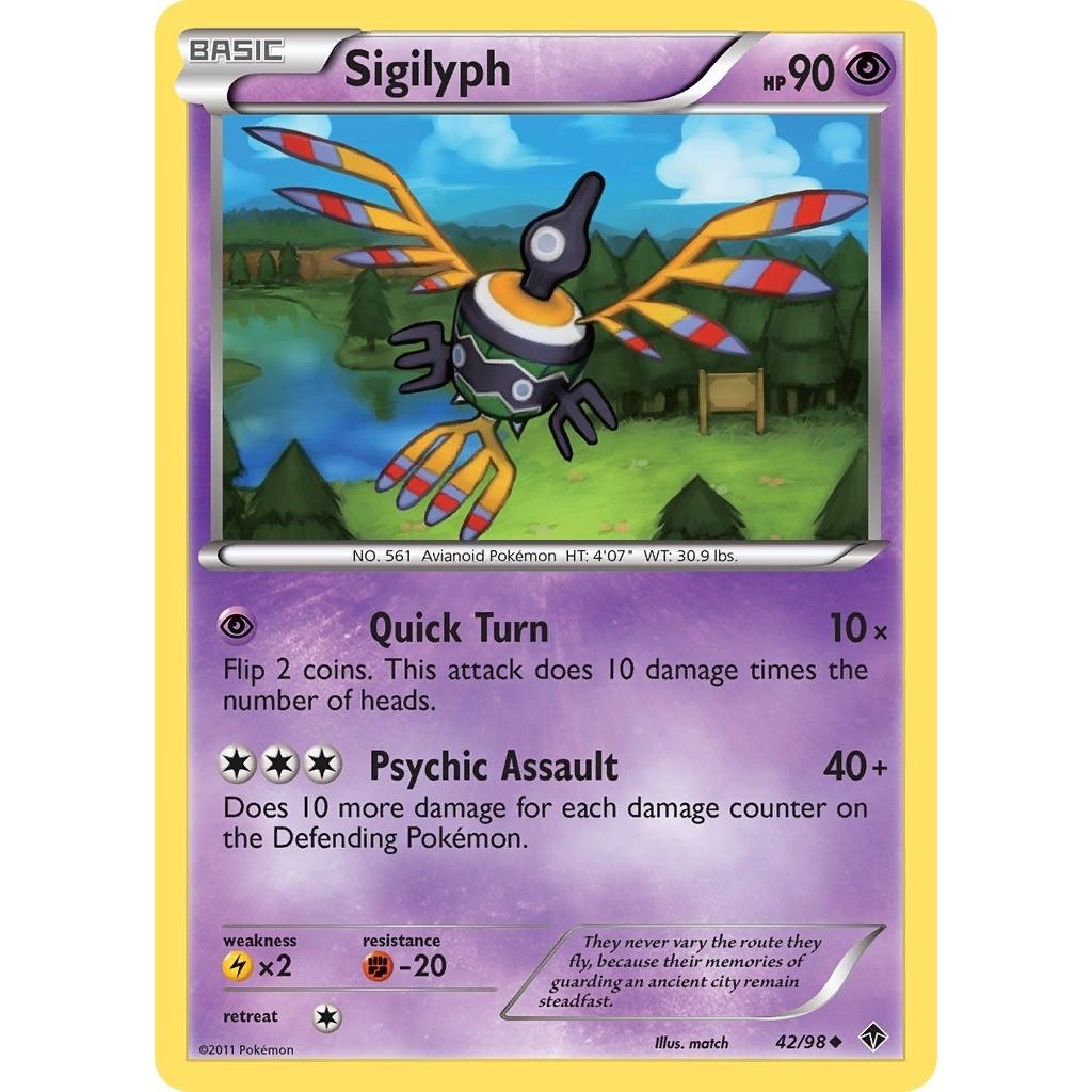 Image for Sigilyph (42) (42/98) (EPO) - Pokemon