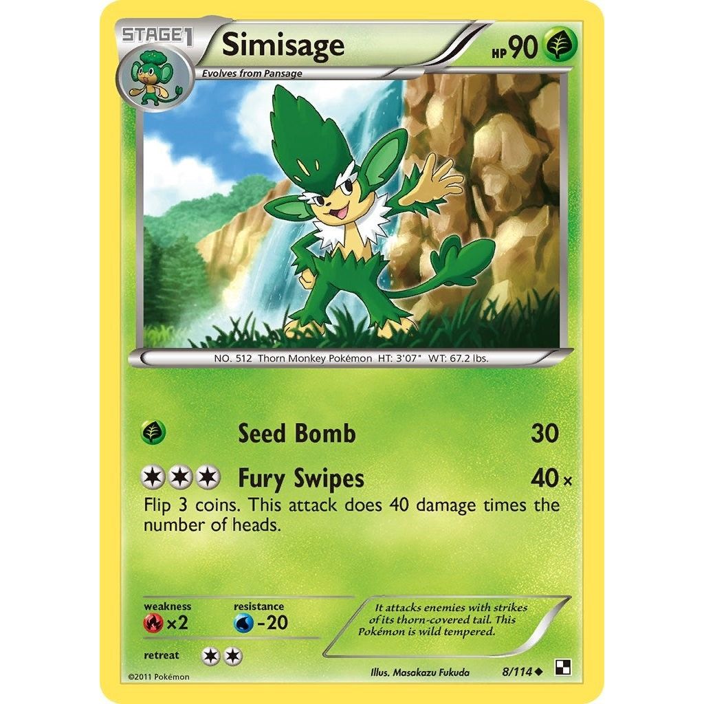 Image for Simisage (8/114) (BLW) - Pokemon