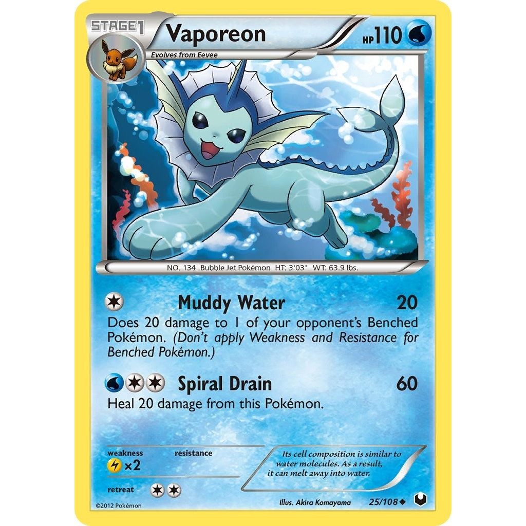 Image for Vaporeon (25/108) (DEX) - Pokemon