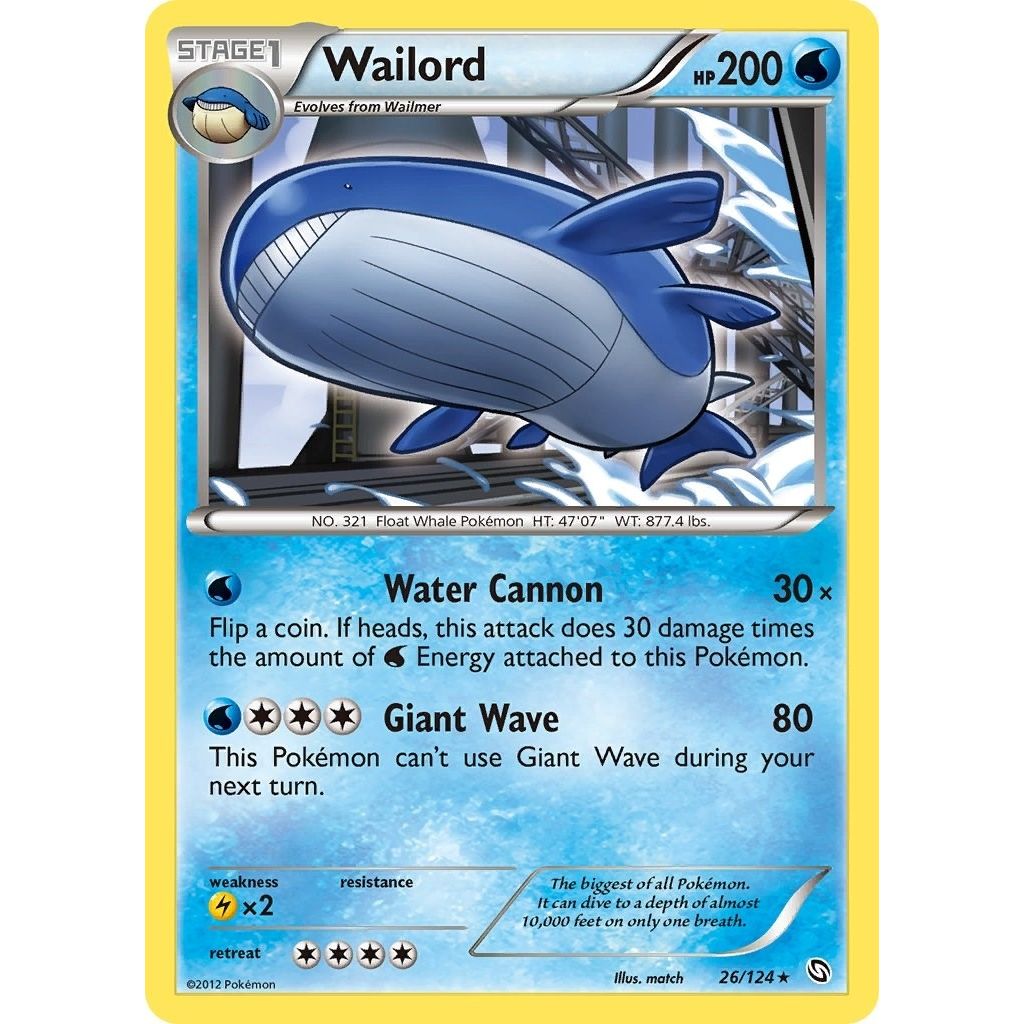 Image for Wailord (26/124) (DRX) - Pokemon