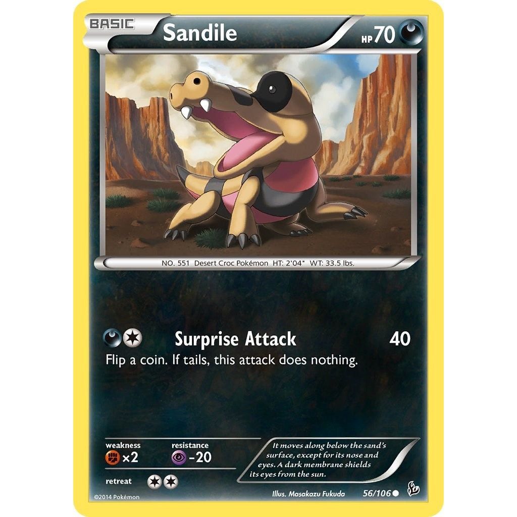 Image for Sandile (56/106) (FLF) - Pokemon