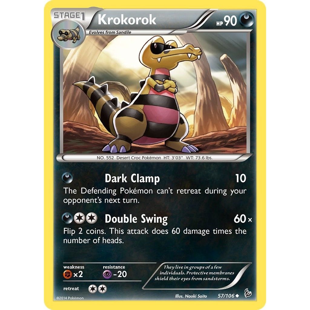Image for Krokorok (57/106) (FLF) - Pokemon