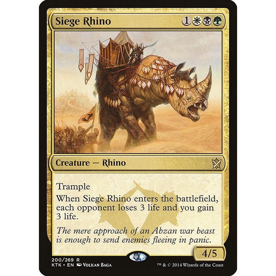 Image for Siege Rhino (200) (KTK) - Magic: The Gathering