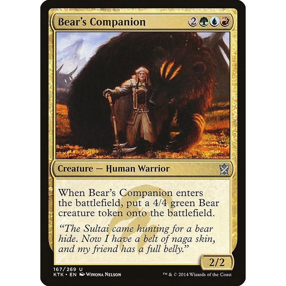 Image for Bear's Companion (167) (KTK) - Magic: The Gathering