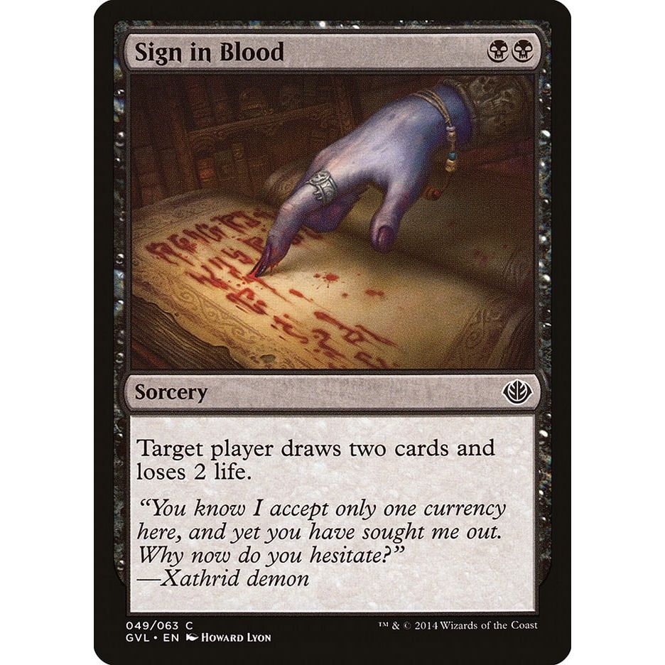 Image for Sign in Blood (49) (DD3) - Magic: The Gathering