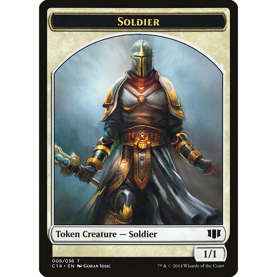 Image for Soldier // Spirit Double-Sided Token (6 // 7) (C14) - Magic: The Gathering