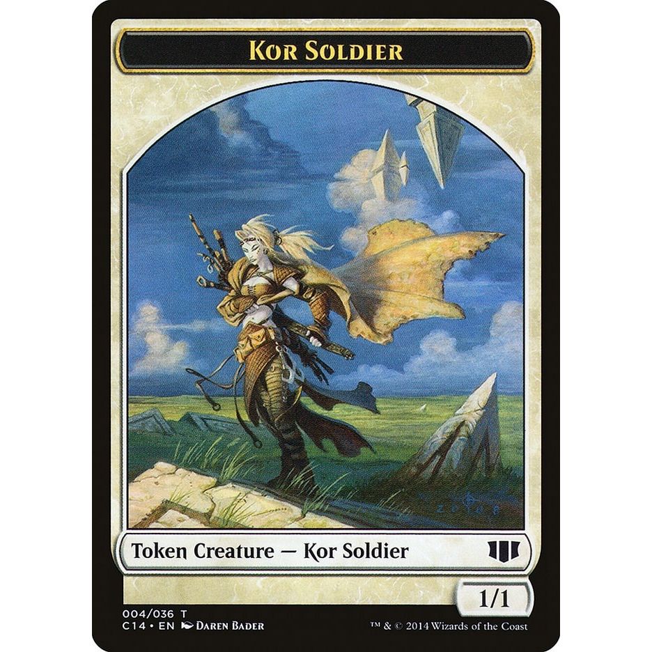 Image for Kor Soldier // Pegasus Double-Sided Token (4 // 5) (C14) - Magic: The Gathering