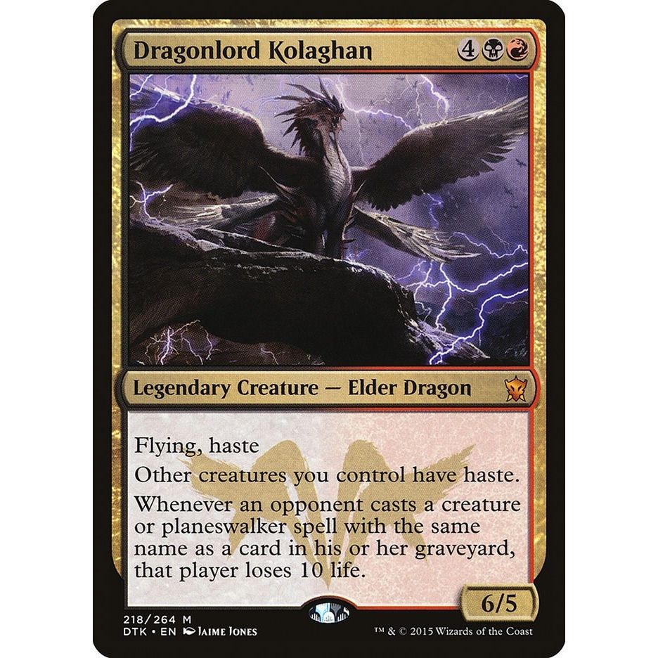 Image for Dragonlord Kolaghan (218) (DTK) - Magic: The Gathering