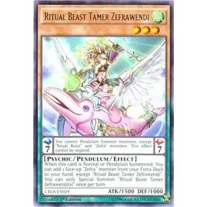 Image for Ritual Beast Tamer Zefrawendi (CROS-EN029) (CROS) - YuGiOh