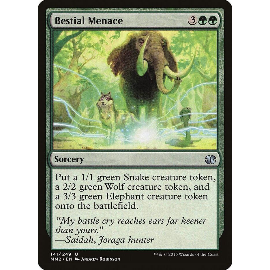 Image for Bestial Menace (141) (MM2) - Magic: The Gathering