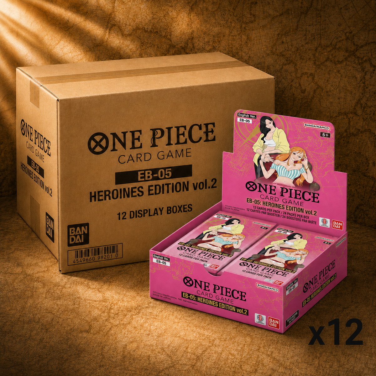 One Piece Card Game EB-05 Heroines Edition vol.2 sealed case of 12 booster boxes