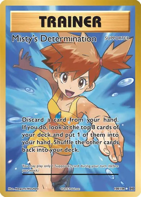MISTY'S DETERMINATION EVOLUTIONS-FA 2016 POKEMON XY EVOLUTIONS PSA GEM MT 10