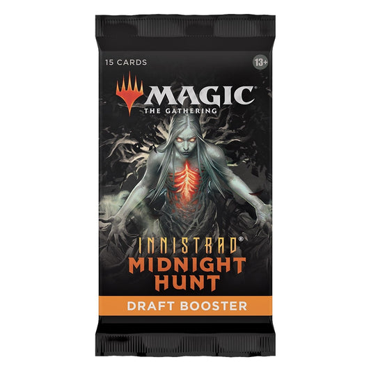 A Magic The Gathering Innistrad Midnight Hunt draft booster pack