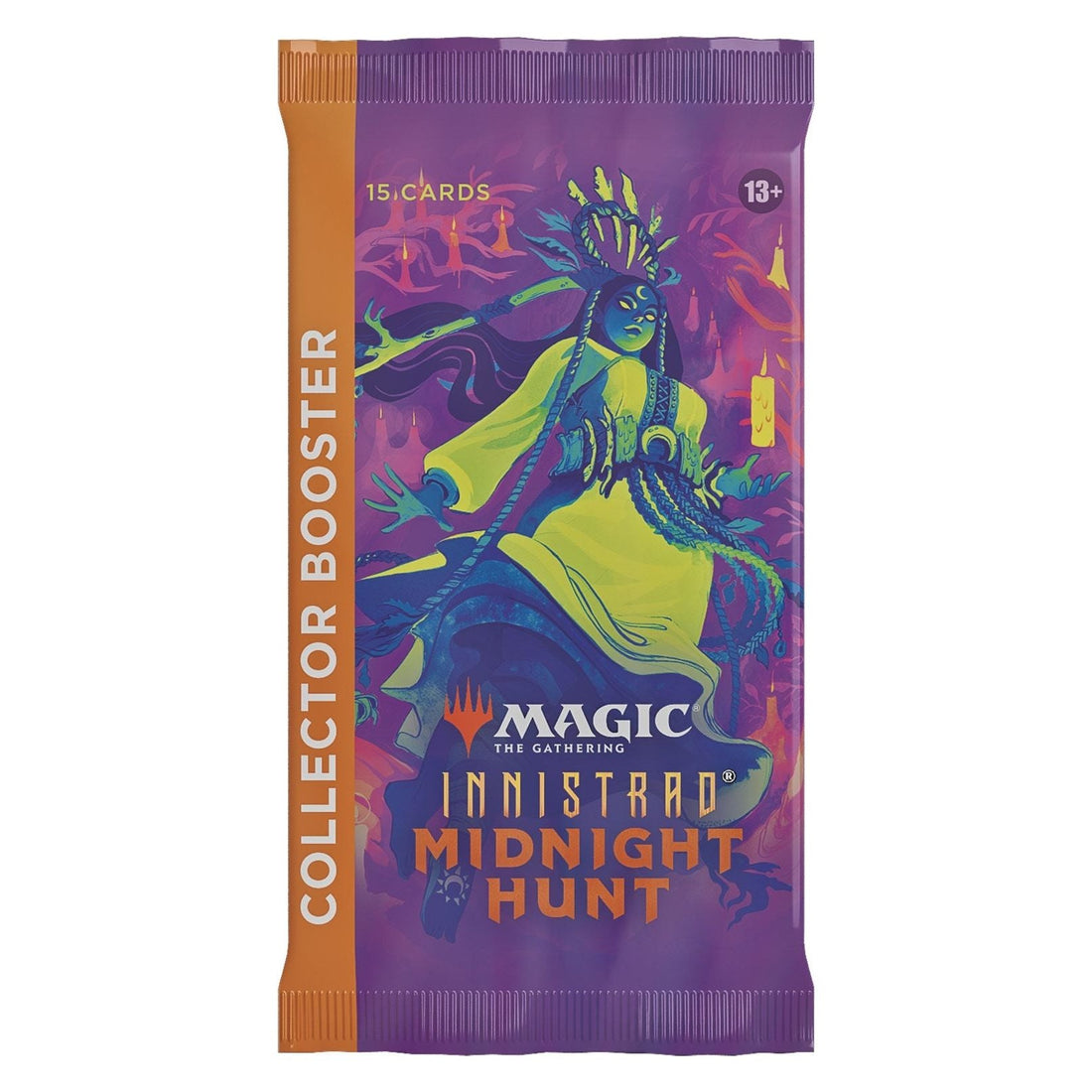 A Magic The Gathering Innistrad Midnight Hunt collector booster pack