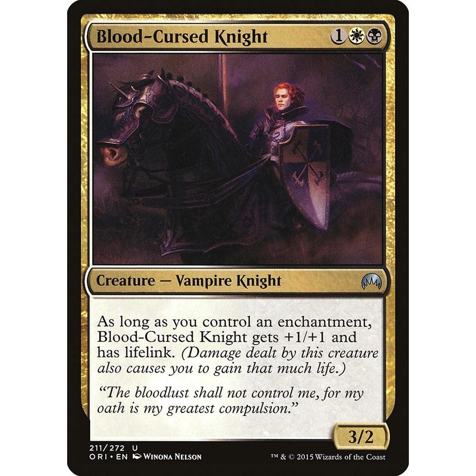 Image for Blood-Cursed Knight (211) (ORI) - Magic: The Gathering