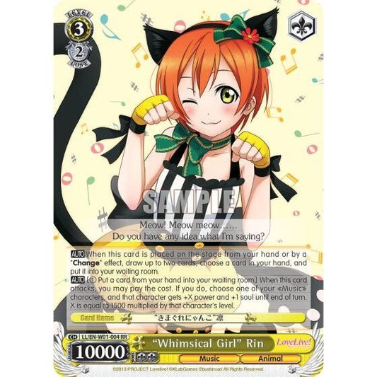 Image for "Whimsical Girl" Rin (LL/EN-W01-004 RR) (LL/EN-W01) - Weiss Schwarz