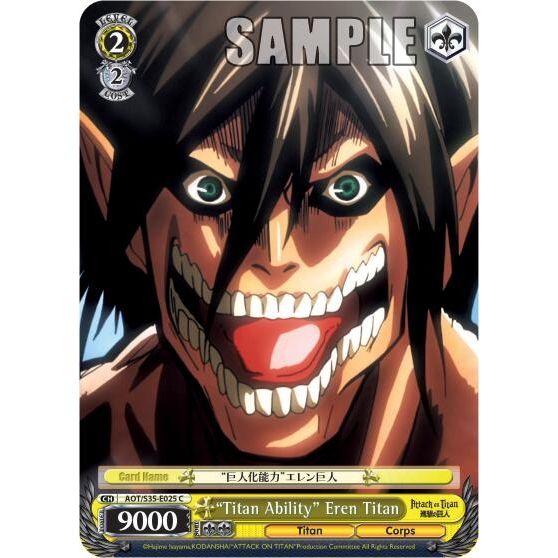 Image for "Titan Ability" Eren Titan (AOT/S35-E025 C) (AOT/S35) - Weiss Schwarz