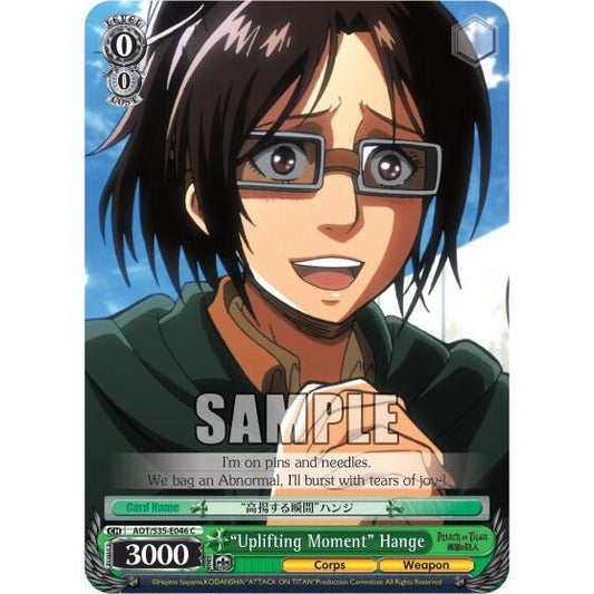 Image for "Uplifting Moment" Hange (AOT/S35-E046 C) (AOT/S35) - Weiss Schwarz