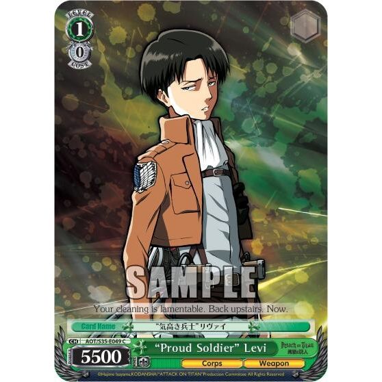Image for "Proud Soldier" Levi (AOT/S35-E049 C) (AOT/S35) - Weiss Schwarz