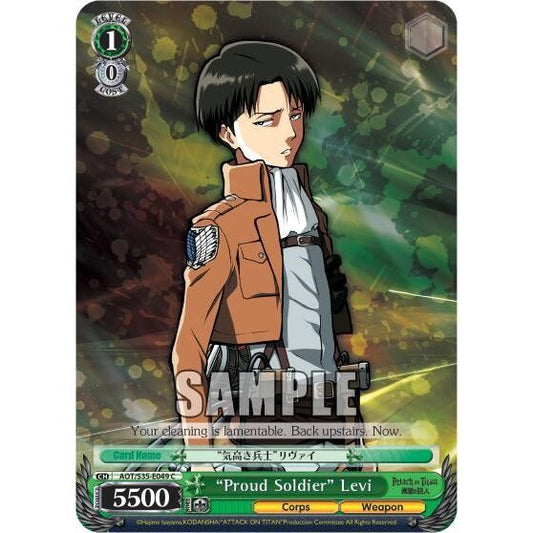 Image for "Proud Soldier" Levi (AOT/S35-E049 C) (AOT/S35) - Weiss Schwarz