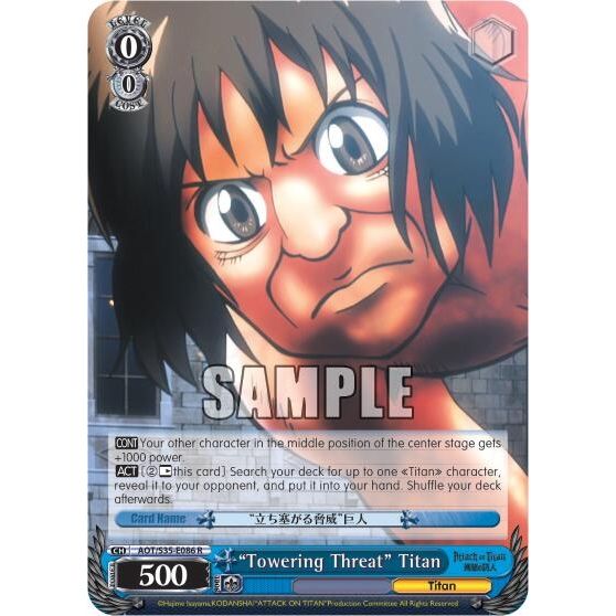 Image for "Towering Threat" Titan (AOT/S35-E086 R) (AOT/S35) - Weiss Schwarz