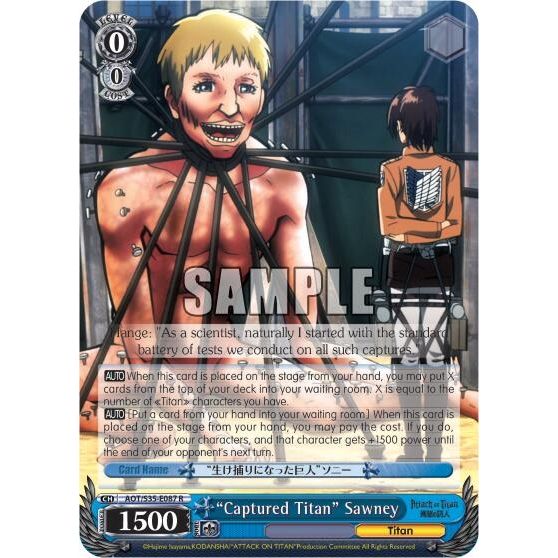 Image for "Captured Titan" Sawney (AOT/S35-E087 R) (AOT/S35) - Weiss Schwarz