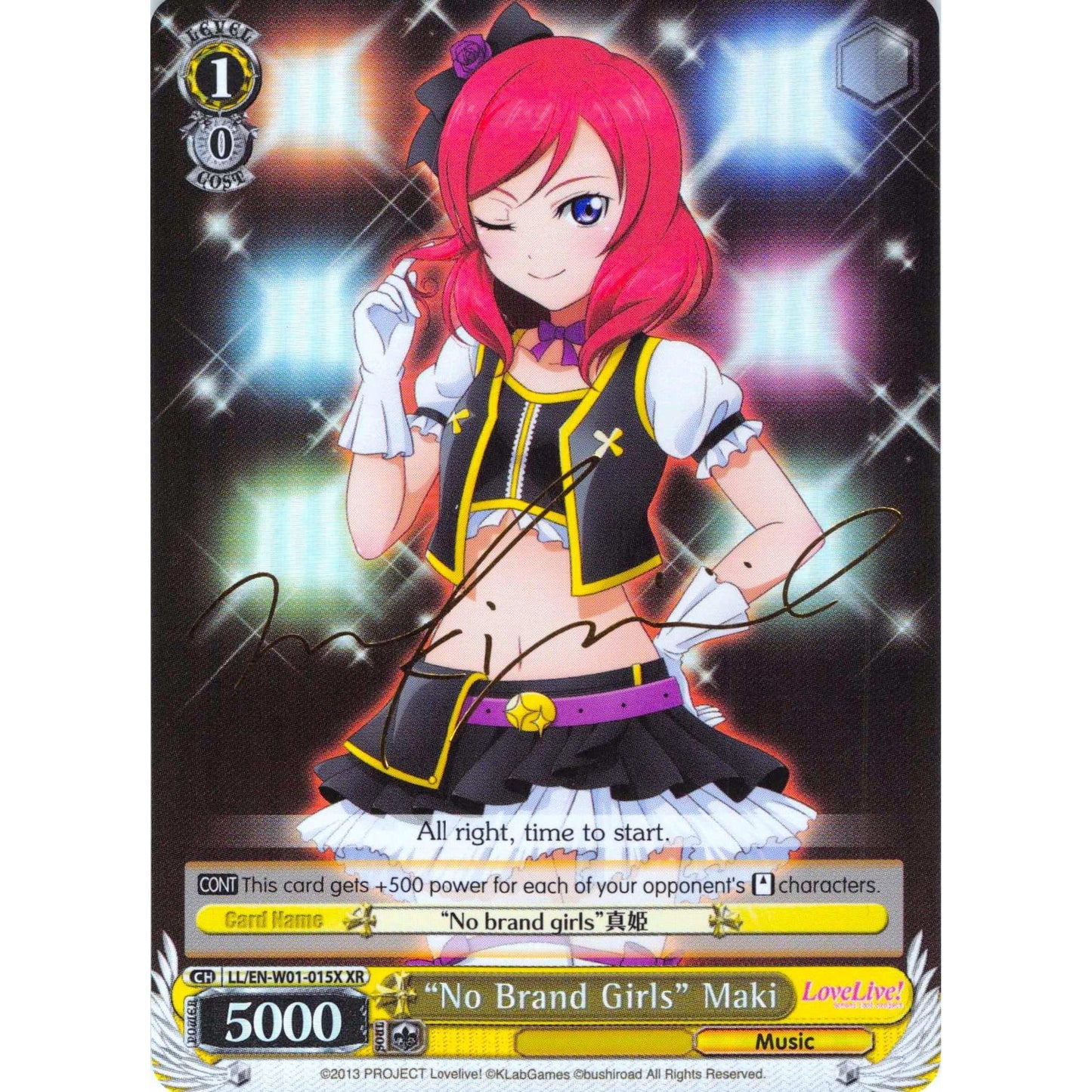 Image for "No Brand Girls" Maki (XR) (LL/EN-W01-015X XR) (LL/EN-W01) - Weiss Schwarz