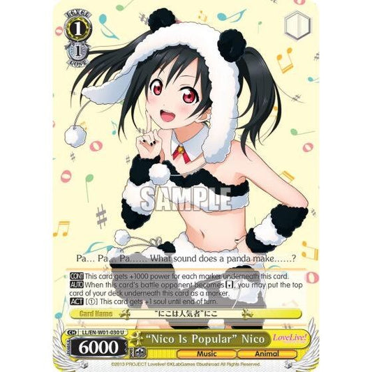 Image for "Nico Is Popular" Nico (LL/EN-W01-030 U) (LL/EN-W01) - Weiss Schwarz