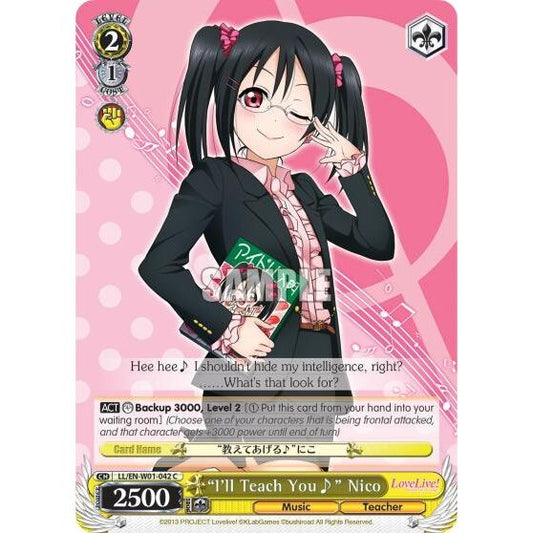 Image for "I'll Teach You~" Nico (LL/EN-W01-042 C) (LL/EN-W01) - Weiss Schwarz
