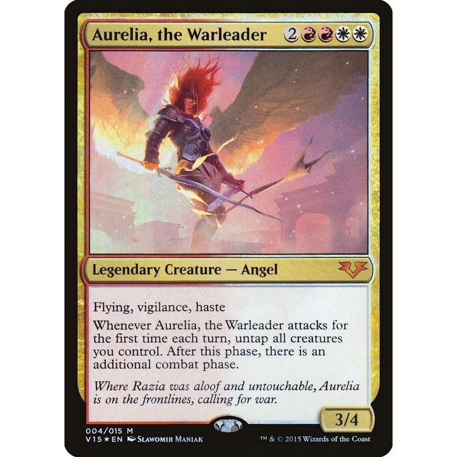 Image for Aurelia, the Warleader (4) (V15) - Magic: The Gathering