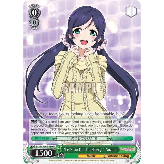 Image for "Let's Go Out Together~" Nozomi (LL/EN-W01-060 U) (LL/EN-W01) - Weiss Schwarz