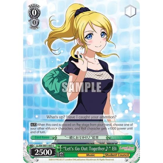Image for "Let's Go Out Together~" Eli (LL/EN-W01-065 C) (LL/EN-W01) - Weiss Schwarz